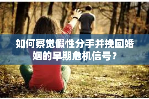 如何察觉假性分手并挽回婚姻的早期危机信号？