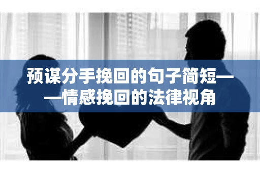 预谋分手挽回的句子简短——情感挽回的法律视角