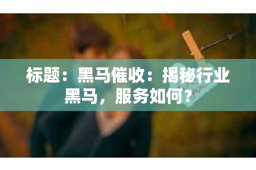 标题：黑马催收：揭秘行业黑马，服务如何？