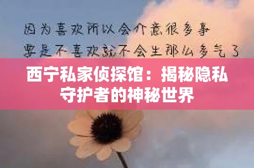 西宁私家侦探馆：揭秘隐私守护者的神秘世界