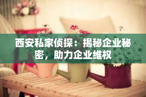 西安私家侦探：揭秘企业秘密，助力企业维权
