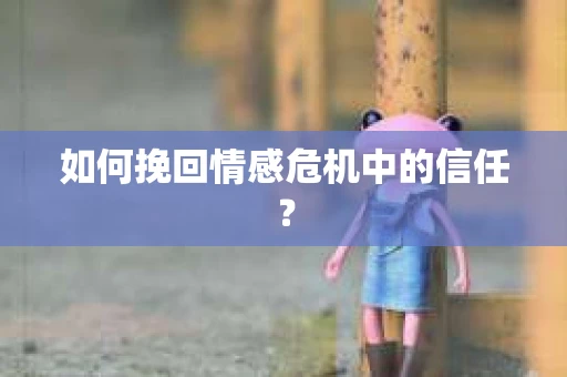 如何挽回情感危机中的信任？