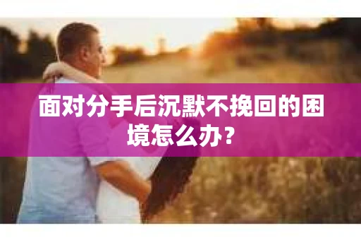 面对分手后沉默不挽回的困境怎么办？